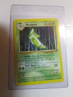 Metapod 54/102 Base Set Common Unlimited Pokemon WOTC - Image 1