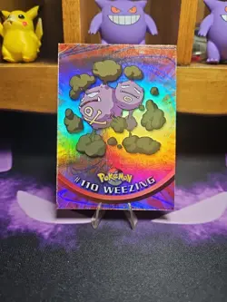 Weezing Rainbow Foil Topps Pokemon TV Animation Edition Series 2 #110 2000 0lm - Image 1