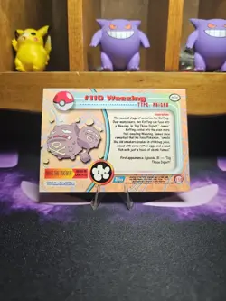 Weezing Rainbow Foil Topps Pokemon TV Animation Edition Series 2 #110 2000 0lm - Image 2