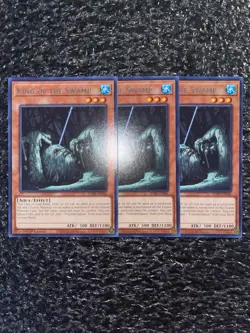 Yugioh 3x King of the Swamp JUSH-EN046 Rare 1st Edition Near Mint - Image 1