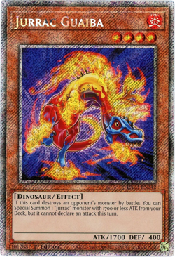 YuGiOh! Jurrac Guaiba RA03-EN242 - Platinum Secret Rare 1st Edition NM/M - Image 1