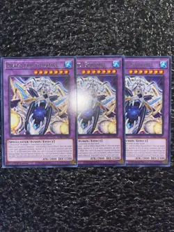 Yugioh 3x Dracotail Gulamel JUSH-EN007 Rare 1st Edition Near Mint - Image 1