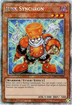 YuGiOh! Junk Synchron - RA03-EN199 - Platinum Secret Rare 1st Edition - NM/M - Image 1