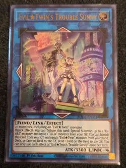 Yugioh Evil Twin's Trouble Sunny BODE-EN051 Ultra Rare 1st Ed LP - Image 1