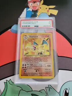1999 Pokemon TCG Charizard Base Set Holo Rare Card 4/102 PSA 5 - Image 1