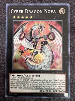 Yugioh Cyber Dragon Nova OP17-EN006 Super Rare Unlimited Edition NM - Image 1