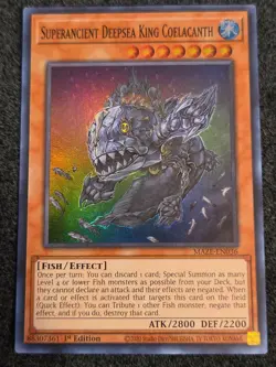 YuGiOh! - Superancient Deepsea King Coelacanth MAZE-EN036 Super 1st Edition NM - Image 1
