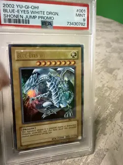Blue-Eyes White Dragon JMP-001 Shonen Jump Promo Ultra Rare YuGiOh PSA 9 - Image 2