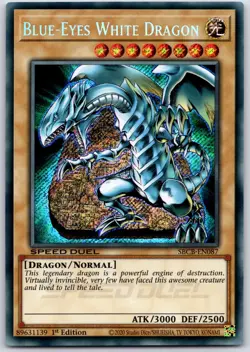 YUGIOH! Blue-Eyes White Dragon SBCB-EN087 Secret Rare LP SPEED DUEL - Image 1