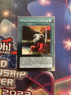 (YBL) Noble Arms Of Destiny NKRT-EN022 Platinum Rare Limited Edition Yugioh LP - Image 1