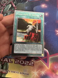 (YBL) Noble Arms Of Destiny NKRT-EN022 Platinum Rare Limited Edition Yugioh LP - Image 2