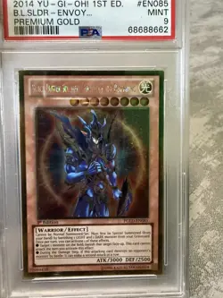 Yugioh PSA 9 MINT Black Luster Solider - Envoy of the Beginning PGLD-EN085 - Image 1