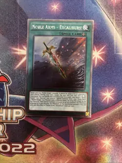 (YBL) Yugioh Noble Arms - Excaliburn NKRT-EN023 Platinum Rare Limited Edition LP - Image 1