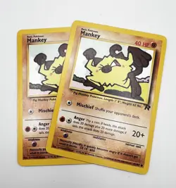 Mankey 61/82 Pokemon Card 2000 Team Rocket LP x2 2x - Image 1