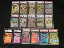 16 Pokemon Eeveelution Graded PSA & CGC Card Bundle Vintage Stamped Rev PokeBall - Image 1