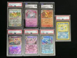 16 Pokemon Eeveelution Graded PSA & CGC Card Bundle Vintage Stamped Rev PokeBall - Image 3