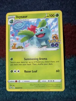 Pokemon TCG Ivysaur Pokemon Go 002/078 Regular Common Card 2022 - Image 1