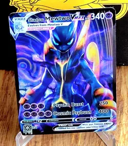 Pokemon Shadow Mewtwo VMAX Full Art Custom Holo - ACG Anime DIY Novelty Card - Image 1