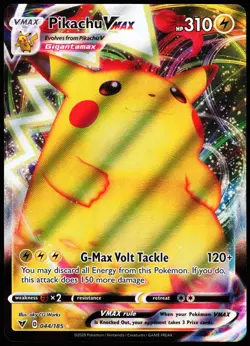 Pikachu VMAX 044/185 Ultra Rare Holo Vivid Voltage Pokemon Card TCG Near Mint NM - Image 1