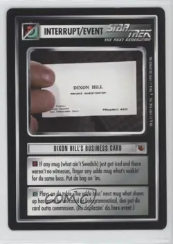 1997 Star Trek CCG: The Fajo Collection Dixon Hill's Business Card #DHBC af0 - Image 1