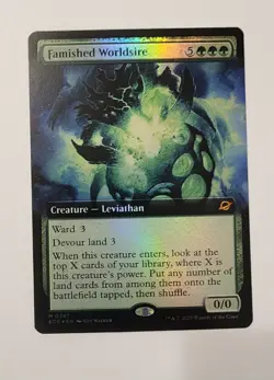 Mtg Edge Of Eternities Famished Worldsire Extended Art NM Foil - Image 1