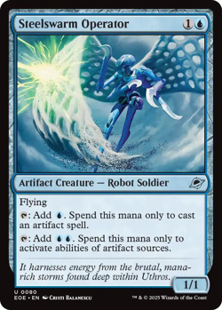 MTG Magic 1x Steelswarm Operator FOIL (M/NM) Edge of Eternities - Image 1