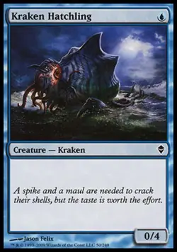 Kraken Hatchling -Foil Light Play MTG Zendikar - Image 1