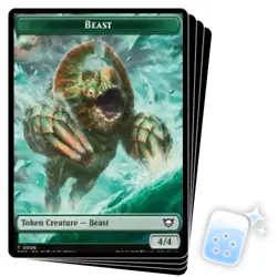 BEAST TOKEN (06) X4 Edge Of Eternities Commander Magic MTG MINT CARD - Image 1