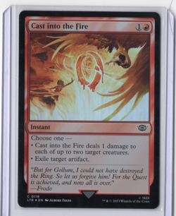 Cast into the Fire 0118 MTG The Lord of the Rings Foil - Image 1