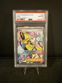 2023 Pokemon Gem Mint PSA 10 Iono Ultra Rare #254/193 SV Paldea Evolved PAL EN - Image 1