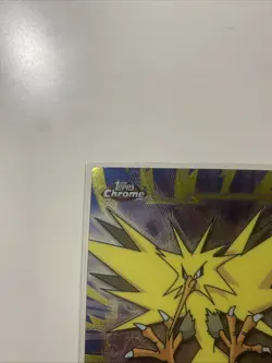 2000 Pokemon Topps Chrome Zapdos #145 Red Logo Series 2 Holo LP/MP - Image 3