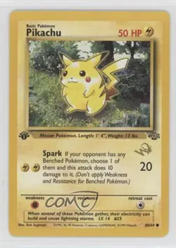 Pikachu (WotC W Stamp - 1st Edition) Pokemon Gold Event Promo #60 1999 3ig - Image 1