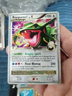 POKEMON Diamond & Pearl RAYQUAZA C LV. X DP47 Holo Black Star Promo - Image 1
