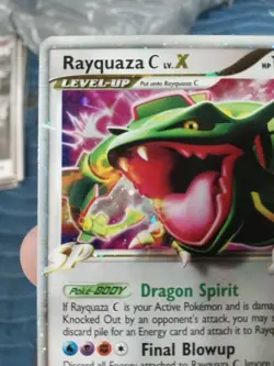 POKEMON Diamond & Pearl RAYQUAZA C LV. X DP47 Holo Black Star Promo - Image 2