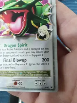 POKEMON Diamond & Pearl RAYQUAZA C LV. X DP47 Holo Black Star Promo - Image 4
