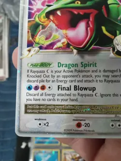 POKEMON Diamond & Pearl RAYQUAZA C LV. X DP47 Holo Black Star Promo - Image 5