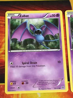 D1040 POKEMON TCG PLASMA STORM 2012 GOLBAT 54 ZUBAT 2X 52 MP - Image 2