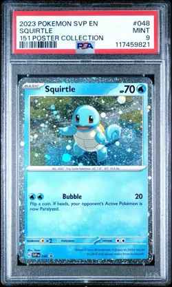 Pokemon 151 Poster Promos - Sequential Set Charmander, Squirtle, Bulbasaur PSA 9 - Image 2