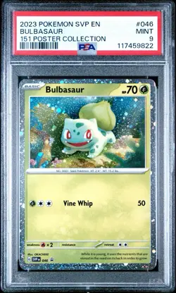 Pokemon 151 Poster Promos - Sequential Set Charmander, Squirtle, Bulbasaur PSA 9 - Image 3
