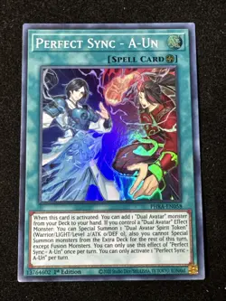 Perfect Sync - A-Un - Yugioh Phantom Rage Super Rare 1st Ed - PHRA-EN058 - Nm - Image 1