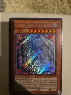 Yugioh Clear Vice Dragon SOVR-EN098 Secret Rare NM/LP - Image 1