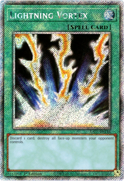 YuGiOh! Lightning Vortex - RA03-EN148 Platinum Secret Rare 1st Edition NM/M - Image 1
