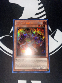 *** RED LOTUS KING, FLAME CRIME *** 1ST EDITION SECRET RARE BLTR-EN028 YUGIOH! - Image 1