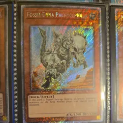 Yugioh! Fossil Dyna Pachycephalo - RA03-EN195 - Quarter Century Secret Rare 1st - Image 1