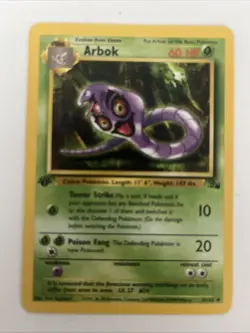 Arbok 31/62 1st Edition Fossil Pokemon Card - Image 1