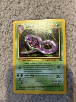 Pokemon TCG Arbok Card 31/62 Uncommon Unlimited Fossil - Image 1