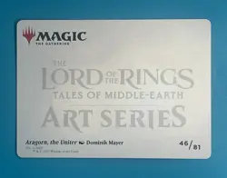 Mtg Lord Of The Rings Aragorn, the Uniter Art Card Art Series - Image 2