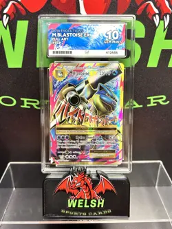Pokemon Mega Blastoise EX Full Art XY Evolutions Card 102/108 ACE 10 - Image 1