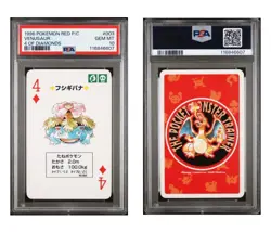 Venusaur PSA 10 Pokemon Red Playing Card #003 4 of Diamonds Poker Charizard - Image 1