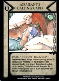 Dune CCG THUNDER AT TWILIGHT chpt 3 ASSAILANT'S CALLING CARD M/GEM MINT Tip Top - Image 1